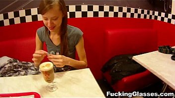 Fucking Glasses - He spots this cutie sitting all alone in a local cafe